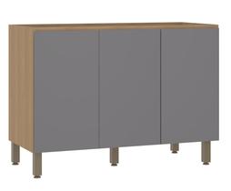 Balcão de Pia 120 Cm sem Tampo 3 Portas Slim Luciane Moveis