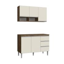 Balcão de pia 1,20 com Tampo + Aéreo Athena Itaúba Off White - Megasul Balcão de pia 1,20 com Tampo + Aéreo Athena Itaúba Off White - Megasul