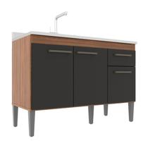 Balcão de Pia 120cm Realeza 3 Portas 1 Gaveta