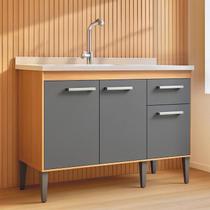 Balcão de Pia 120cm Realeza 3 Portas 1 Gaveta