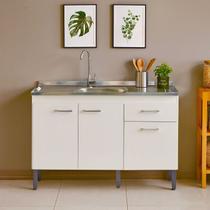 Balcão de Pia 120cm Realeza 3 Portas 1 Gaveta