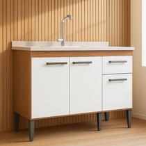 Balcão de Pia 120cm Realeza 3 Portas e 1 Gaveta