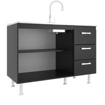 Balcão de Pia 1,20m 2 Portas 120cm Cozinha