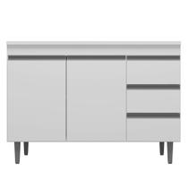 Balcão de Pia 2 Portas Andréia 100 cm Branco 1816 AJL Móveis