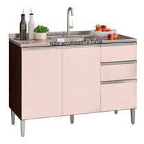 Balcão de Pia Aline Chocolate Off White - Poquema Balcão de Pia Aline Chocolate Off White - Poquema