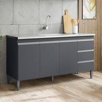 Balcão de Pia Ambiente Andréia 160 cm Cinza Fosco - AJL Balcão de Pia Ambiente Andréia 160 cm Cinza Fosco - AJL