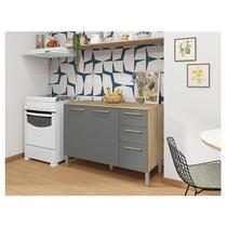 Balcão de Pia Ambiente Mad Versalhes 120 cm com Tampo Freijó Gris - Kits Paraná