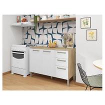 Balcão De Pia Ambiente Mad Versalhes 120 Cm Com Tampo Freijó Supremo - Kits Paraná