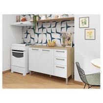 Balcão de Pia Ambiente Mad Versalhes 120 cm com Tampo Freijó Supremo - Kits Paraná