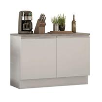 Balcão de Pia Armário de Cozinha 120 cm 2 Portas (Com Tampo) Branco Glamy Madesa Balcão de Pia Armário de Cozinha 120 cm 2 Portas (Com Tampo) Branco Glamy Madesa