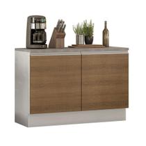 Balcão de Pia Armário de Cozinha 120 cm 2 Portas (Com Tampo) Branco/Rustic Glamy Madesa Balcão de Pia Armário de Cozinha 120 cm 2 Portas (Com Tampo) Branco/Rustic Glamy Madesa