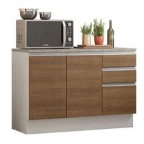 Balcão de Pia Armário de Cozinha 120 cm 2 Portas e 3 Gavetas (Com Tampo) Branco/Rustic Glamy Madesa Balcão de Pia Armário de Cozinha 120 cm 2 Portas e 3 Gavetas (Com Tampo) Branco/Rustic Glamy Madesa