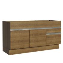 Balcão de Pia Armário de Cozinha 150 cm 2 Portas e 2 Gavetas (Sem Tampo e Pia) Rustic Glamy Madesa