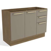 Balcão de Pia Cozinha Botanic 120cm 02 Portas 03 Gavetas M624 Kappesberg Balcão de Pia Cozinha Botanic 120cm 02 Portas 03 Gavetas M624 Kappesberg