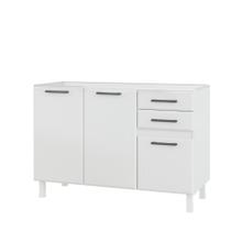 Balcão de Pia em Aço 3 Portas 2 Gavetas 120cm sem Pia Liz Telasul