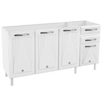 Balcão de Pia em Aço 4 Portas 2 Gavetas 160cm Balcão de Pia em Aço 4 Portas 2 Gavetas 160cm