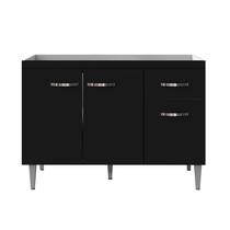 Balcão de Pia Gabriela 120 cm Preto - AJL Balcão de Pia Gabriela 120 cm Preto - AJL
