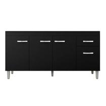 Balcão De Pia Gabriela 150 Cm Preto - Ajl