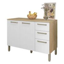 Balcão De Pia Mad Versalhes 120 Cm Com Tampo Freijó Supremo - Kits Paraná