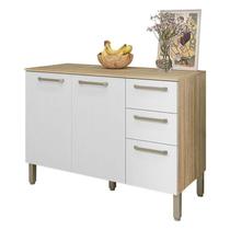 Balcão de Pia Mad Versalhes 120 cm com Tampo Freijó Supremo - Kits Paraná