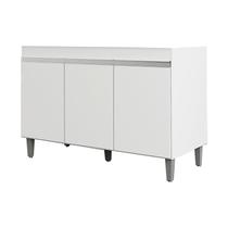 Balcão de Pia Manu 120 cm Branco Brilho - AJL Balcão de Pia Manu 120 cm Branco Brilho - AJL
