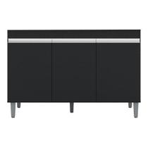 Balcão De Pia Manu 120 Cm Preto Fosco - Ajl