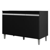 Balcão de Pia Manu com Tampo 120 cm Preto Fosco - AJL