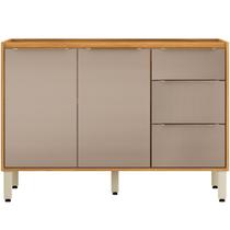 Balcão de Pia para Cozinha 120 cm 2 Portas Valena Cinamon/Nude