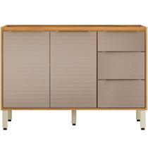 Balcão de Pia para Cozinha Valena 2 Portas 3 Gavetas 120cm Cinamon-nude Demóbile Balcão de Pia para Cozinha Valena 2 Portas 3 Gavetas 120cm Cinamon-nude Demóbile