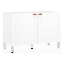 Balcão De Pia S/ Tampo 120cm 2 Portas Branco Polar Balcão De Pia S/ Tampo 120cm 2 Portas Branco Polar
