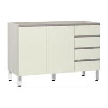 Balcão De Pia Sem Tamp 120cm E Luci Legno Crem e Kashmir