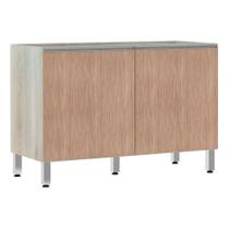 Balcão De Pia Sem Tamp 120cm Lis Legno Crem e Cumaru