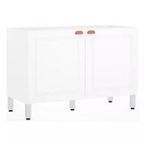 Balcão de Pia sem Tampo 120cm 2 Portas Cristal Luciane Móveis