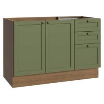 Balcão De Pia (sem Tampo) Rustic/verde Vik Madesa