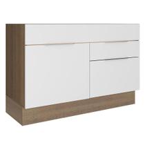 Balcão de Pia Stella 1 Porta 2 Gavetas Rustic/branco Madesa Balcão de Pia Stella 1 Porta 2 Gavetas Rustic/branco Madesa