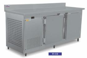 Balcão De Serviço Inox Com Encosto Frilux Rf038 500 Litros Balcão De Serviço Inox Com Encosto Frilux Rf038 500 Litros