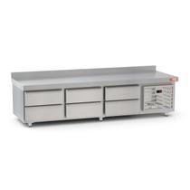 Balcão de Serviço Refrigerado com Gavetas 2,00m Inox BRG20 220V - Red Chameleon