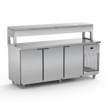 Balcão de Serviço Refrigerado Condimentador 2,50 Metros Inox BSRC2500 220V - Refrimate Balcão de Serviço Refrigerado Condimentador 2,50 Metros Inox BSRC2500 220V - Refrimate