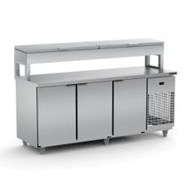 Balcão de Serviço Refrigerado Condimentador Para Cozinha Industrial 2,00m Bsrc 2000 220v - Refrimate Balcão de Serviço Refrigerado Condimentador Para Cozinha Industrial 2,00m Bsrc 2000 220v - Refrimate