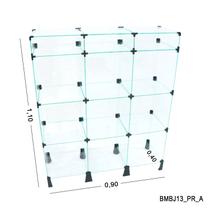 Balcão de Vidro com Porta Bijuteria - C/ Conectivo Preto - - 0,90 x 1,10 x 0,40m Balcão de Vidro com Porta Bijuteria - C/ Conectivo Preto - - 0,90 x 1,10 x 0,40m