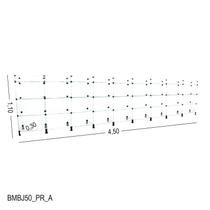 Balcão de Vidro com Porta Bijuteria - C/ Conectivo Preto - MOD.50 - 4,50 x 1,10 x 0,30m