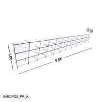 Balcão de Vidro com Veda Pó - C/ Conectivo Preto MOD.50 - 5,50 x 1,00 x 0,30m Balcão de Vidro com Veda Pó - C/ Conectivo Preto MOD.50 - 5,50 x 1,00 x 0,30m