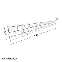 Balcão de Vidro com Veda Pó - C/ Conectivo Preto MOD.50 - 6,00 x 1,00 x 0,30m Balcão de Vidro com Veda Pó - C/ Conectivo Preto MOD.50 - 6,00 x 1,00 x 0,30m