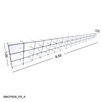 Balcão de Vidro com Veda Pó - C/ Conectivo Preto MOD.50 - 8,50 x 1,00 x 0,30m Balcão de Vidro com Veda Pó - C/ Conectivo Preto MOD.50 - 8,50 x 1,00 x 0,30m