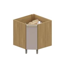 Balcão Diagonal 74cm 1 Pt Elegance Luciane Móveis Freijó/cinammon