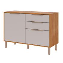 Balcão Divina 120 cm 2 Portas 2 Gavetas - Cinamomo/Off White