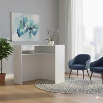 Balcão em L Para Escritório Atendimento Recepção Caixa Academias Branco Balcão em L Para Escritório Atendimento Recepção Caixa Academias Branco