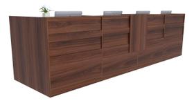 Balcão em L Recepção Caixa 441cm Álamo - Linha Premium - Mod 1.1