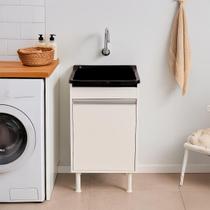 Balcão em MDF com Tanque 22 Litros Preto Moveara