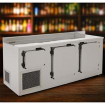 Balcão Encosto Refrigerado em Inox 2m Gastromixx